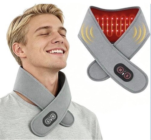 Cordless heating neck - wrap, red
